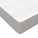 vidaXL Sommier à lattes de lit avec matelas Gris clair 140x200cm Tissu