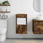vidaXL Armoire de salle de bain Chêne fumé 30 x 44 5 x 50 cm