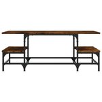 vidaXL Table basse chêne fumé 100x50 5x40 cm bois d'ingénierie