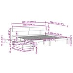 vidaXL Cadre de lit sans matelas blanc 200x200 cm bois massif de pin
