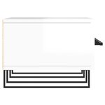 vidaXL Meuble TV blanc brillant 150x36x30 cm bois d'ingénierie