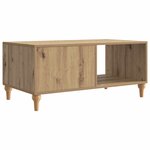vidaXL Table basse Chêne artisanal 90 x 50 x 40 cm Bois d'ingénierie