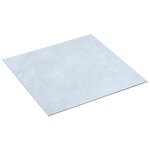 vidaXL Planches de plancher autoadhésives 5 11 m² PVC Blanc Marbre