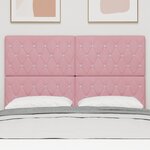 vidaXL Tête de Lit LED Rose 72 cm Velours