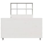 vidaXL Lit bibliothèque sans matelas blanc 90x190 cm bois massif