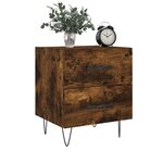 vidaXL Tables de chevet 2Pièces chêne fumé 40x35x47 5cm bois d’ingénierie