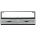 vidaXL Meuble TV sonoma gris 100x31x39 5 cm bois d'ingénierie et métal