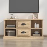 vidaXL Meuble TV chêne sonoma 99 5x35 5x48 cm bois d'ingénierie