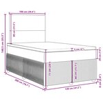 vidaXL Sommier à lattes de lit avec matelas Noir 120x200 cm Velours