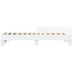 vidaXL Cadre de lit blanc 75x190 cm bois d'ingénierie