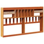 vidaXL Tête de lit avec rangement cire marron 180cm bois massif de pin
