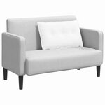 vidaXL Coussin de Dos Blanc 80 x 19 x 50 cm tissu