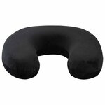vidaXL Oreiller de Voyage pour le Cou Noir 27 x 27 x 8 cm Velours