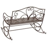 vidaXL Banc de jardin Marron ancien Acier