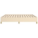 vidaXL Cadre de lit Crème 160 x 200 cm Tissu