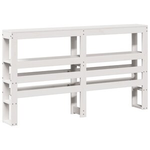 vidaXL Tête de lit avec étagères blanc 120 cm bois massif de pin