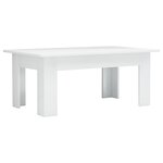 vidaXL Table basse Blanc brillant 100 x 60 x 42 cm Aggloméré