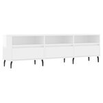 vidaXL Meuble TV blanc brillant 150x30x44 5 cm bois d'ingénierie