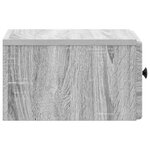 vidaXL Cabinet de chevet mural 2 Pièces Sonoma gris 34 5 x 33 x 20 cm