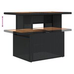 vidaXL Ensemble de salle à manger de jardin en 5 pièces avec coussins en poly rotin et acacia noir