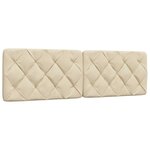 vidaXL Cadre de lit avec LED sans matelas crème 160x200 cm tissu