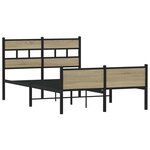 vidaXL Cadre de lit sans matelas chêne sonoma 120x190 cm