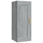 vidaXL Armoire murale Sonoma gris 35x34x90 cm Bois d'ingénierie