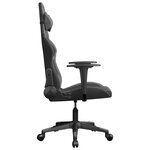vidaXL Chaise de jeu Noir et gris Similicuir