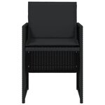 vidaXL Chaises de jardin lot de 4 avec coussins noir résine tressée