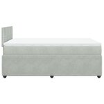 vidaXL Sommier à lattes de lit et matelas Gris clair 120x200cm Velours