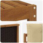 vidaXL Ensemble de canapés d'extérieur 7 Pièces Naturel et Beige
