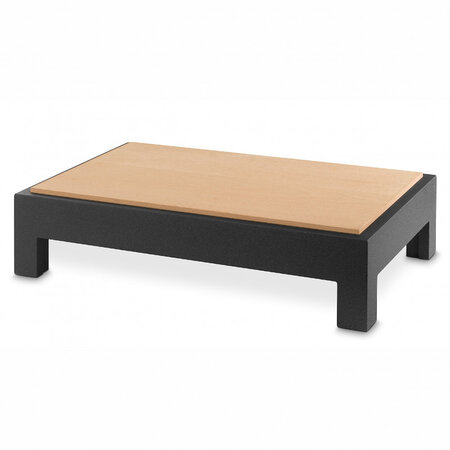 Présentoir table en bois gn 1/1 avec planche à découper - pujadas -  - dm laquée et hêtre