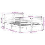 vidaXL Cadre de lit sans matelas 160x200 cm bois massif de pin
