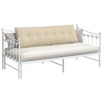 vidaXL Coussin de Dos Crème 160 x 19 x 50 cm tissu