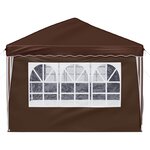 vidaXL Tente de fête pop-up 575 x 288 x 245 cm Marron