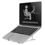 Newstar support pliable d'ordinateur portable 10"-17" argenté