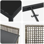 vidaXL Ensemble de salle à manger pour jardin 3 Pièces Gris Poly rotin