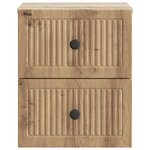 vidaXL Cabinet de chevet mural Chêne artisanal 33 x 34 5 x 40 cm