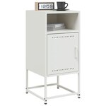 vidaXL Tables de chevet 2 Pièces blanc 36x39x78 cm acier
