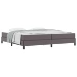 vidaXL Cadre de lit avec matelas Gris 200 x 200 cm tissu