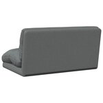 vidaXL Fauteuil de sol ajustable Gris foncé Tissu