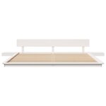 vidaXL Cadre de lit Blanc 200 x 200 cm bois