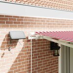 vidaXL Auvent Rétractable Rouge et Blanc 450 × 350 cm Tissu et acier