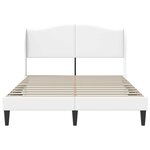 vidaXL Cadre de lit avec tête de lit Blanc 140 x 190 cm Simili cuir