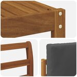 vidaXL Ensemble de canapés d'extérieur 7 pc Naturel et Anthracite