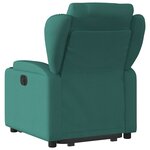 vidaXL Fauteuil inclinable vert foncé tissu