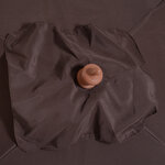 Parasol rectangulaire inclinable bois polyester haute densité 2L x 1 5l x 2 3H m chocolat