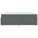 vidaXL Cadre de lit avec matelas Gris foncé 120 x 200 cm tissu