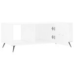 vidaXL Table basse blanc 102x50x40 cm bois d'ingénierie