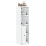 vidaXL Buffet avec porte en verre blanc 35x37x142 cm